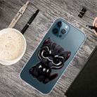 For iPhone 12 Pro Max Shockproof Painted Transparent TPU Protective Case(Panther) - 1