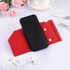 For iPhone 11 Pro Max Skin Feel PU + TPU + PC Back Cover Shockproof Case with Card Slots & Holder & Photo Frame (Red) - 7