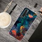 For Huawei P Smart 2021 Shockproof Painted Transparent TPU Protective Case(Watercolor Ink) - 1