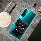 For Huawei P Smart 2021 Shockproof Painted Transparent TPU Protective Case(Panther) - 1