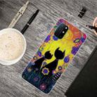 For OnePlus 8T Shockproof Painted Transparent TPU Protective Case(Oil Painting Black Cat) - 1