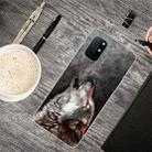 For OnePlus 8T Shockproof Painted Transparent TPU Protective Case(Call Wolf) - 1