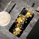 For OnePlus 8T Shockproof Painted Transparent TPU Protective Case(Gold Star) - 1