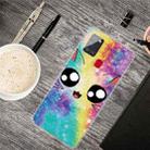 For Samsung Galaxy A21s Shockproof Painted Transparent TPU Protective Case(Starry Cute Cat) - 1