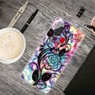 For Samsung Galaxy A21s Shockproof Painted Transparent TPU Protective Case(Starry Rose) - 1
