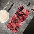 For Samsung Galaxy M31s Shockproof Painted Transparent TPU Protective Case(Many Red Roses) - 1