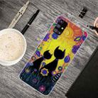 For Samsung Galaxy M31s Shockproof Painted Transparent TPU Protective Case(Oil Painting Black Cat) - 1