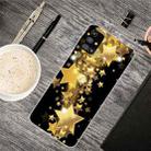 For Samsung Galaxy M31s Shockproof Painted Transparent TPU Protective Case(Gold Star) - 1