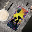 For Samsung Galaxy S20 FE Shockproof Painted Transparent TPU Protective Case(Oil Painting Black Cat) - 1