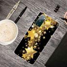 For Samsung Galaxy S20 FE Shockproof Painted Transparent TPU Protective Case(Gold Star) - 1