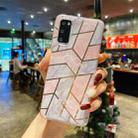 For Samsung Galaxy A51 Splicing Marble Pattern Gilding TPU Protective Case(Pink Grey) - 1