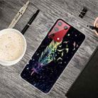For Samsung Galaxy S21+ 5G Shockproof Painted Transparent TPU Protective Case(Colorful Feathers) - 1
