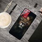 For Samsung Galaxy S21+ 5G Shockproof Painted Transparent TPU Protective Case(Yellow Lion) - 1