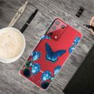For Samsung Galaxy S21+ 5G Shockproof Painted Transparent TPU Protective Case(Dream Butterfly) - 1