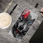 For Samsung Galaxy S21 Ultra 5G Shockproof Painted Transparent TPU Protective Case(Mountain Wolf) - 1