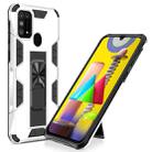 For Samsung Galaxy M31 / M30s Soldier Armor Shockproof TPU + PC Magnetic Protective Case with Holder(White) - 1