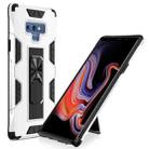 For Samsung Galaxy Note 9 Soldier Armor Shockproof TPU + PC Magnetic Protective Case with Holder(White) - 1