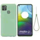 For Motorola Moto G9 Power Pure Color Liquid Silicone Shockproof Full Coverage Case(Green) - 1