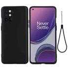 For OnePlus 8T / 8T+ 5G Pure Color Liquid Silicone Shockproof Full Coverage Case(Black) - 1