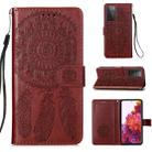 For Samsung Galaxy S21 Ultra 5G Dream Catcher Printing Horizontal Flip Leather Case with Holder & Card Slots & Wallet & Lanyard(Brown) - 1