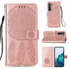 For Samsung Galaxy S21 5G Dream Catcher Printing Horizontal Flip Leather Case with Holder & Card Slots & Wallet & Lanyard(Rose Gold) - 1
