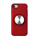 TPU+PC 2 in 1 Shockproof Case with Magnetic Round Car Holder For iPhone 7 Plus / 8 Plus(Red) - 1