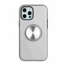 TPU+PC 2 in 1 Shockproof Case with Magnetic Round Car Holder For iPhone 12 Pro Max(Silver) - 1