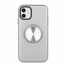 TPU+PC 2 in 1 Shockproof Case with Magnetic Round Car Holder For iPhone 12 / 12 Pro(Silver) - 2