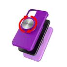 TPU+PC 2 in 1 Shockproof Case with Magnetic Round Car Holder For iPhone 12 / 12 Pro(Silver) - 6