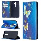 For OPPO A5 (2020) Colored Drawing Pattern Invisible Magnetic Horizontal Flip PU Leather Case with Holder & Card Slots & Wallet(Gold Butterflies) - 1