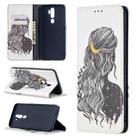 For OPPO A5 (2020) Colored Drawing Pattern Invisible Magnetic Horizontal Flip PU Leather Case with Holder & Card Slots & Wallet(Girl) - 1