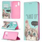 For OPPO A31 (2020) Colored Drawing Pattern Invisible Magnetic Horizontal Flip PU Leather Case with Holder & Card Slots & Wallet(Cat) - 1