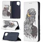 For Samsung Galaxy A12 Colored Drawing Pattern Invisible Magnetic Horizontal Flip PU Leather Case with Holder & Card Slots & Wallet(Girl) - 1