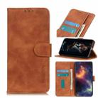For Samsung Galaxy A02s 164 KHAZNEH Retro Texture PU + TPU Horizontal Flip Leather Case with Holder & Card Slots & Wallet(Brown) - 1
