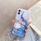 For iPhone 12 mini Oil Painting Pattern TPU Protective Case (Peacock) - 1