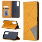 For Huawei P smart 2021 / Y7a Prismatic Invisible Magnetic Horizontal Flip Leather Case with Holder & Card Slots & Photo Frame(Yellow) - 1