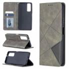 For Huawei P smart 2021 / Y7a Prismatic Invisible Magnetic Horizontal Flip Leather Case with Holder & Card Slots & Photo Frame(Grey) - 1