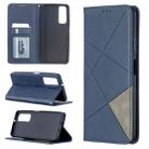 For Huawei P smart 2021 / Y7a Prismatic Invisible Magnetic Horizontal Flip Leather Case with Holder & Card Slots & Photo Frame(Blue) - 1