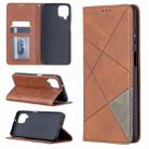For Samsung Galaxy A12 Prismatic Invisible Magnetic Horizontal Flip Leather Case with Holder & Card Slots & Photo Frame(Brown) - 1