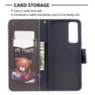 For Huawei P smart 2021 / Y7a Colored Drawing Pattern Horizontal Flip Leather Case with Holder & Card Slots & Wallet(Bear) - 5