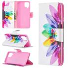 For Samsung Galaxy A12 Colored Drawing Pattern Horizontal Flip Leather Case with Holder & Card Slots & Wallet(Sun Flower) - 1