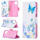 For Samsung Galaxy A12 Colored Drawing Pattern Horizontal Flip Leather Case with Holder & Card Slots & Wallet(Pansy) - 1