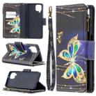 For Samsung Galaxy A12 Colored Drawing Pattern Zipper Horizontal Flip Leather Case with Holder & Card Slots & Wallet(Butterfly) - 1