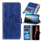 Retro Crazy Horse Texture Horizontal Flip Leather Case with Holder & Card Slots & Photo Frame & Wallet For OPPO A15(Blue) - 1
