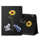 For Huawei MediaPad T5 10 inch Colored Drawing Horizontal Flip Leather Case with Holder & Card Slots(Elephant) - 1