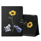 For Huawei MatePad T8 Colored Drawing Horizontal Flip Leather Case with Holder & Card Slots(Elephant) - 1