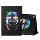 For Huawei Honor Pad 6 / X6 & Enjoy 2 & MatePad T10 / T10S Colored Drawing Horizontal Flip Leather Case with Holder & Card Slots(Eye Dog) - 1