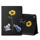 For Samsung Galaxy Tab S6 Lite P610/P615 Colored Drawing Horizontal Flip Leather Case with Holder & Card Slots(Elephant) - 1