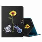 For 10 inch Tablet PC Universal Colored Drawing Horizontal Flip Leather Case with Holder & Card Slots(Elephant) - 1