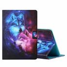 For 10 inch Tablet PC Universal Colored Drawing Horizontal Flip Leather Case with Holder & Card Slots(Wolf) - 1